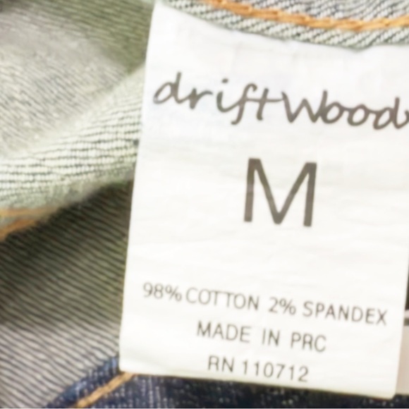 Driftwood Maryah Floral Embroidered Boho Jean Jacket Medium - Picture 9 of 11